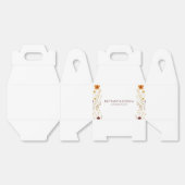 秋の野エレガント花ボホ結婚の フェイバーボックス (見開き)