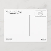 秋の野原とアディロンダックスの木々の風景 ポストカード (裏面)