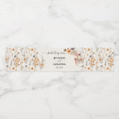 秋の野最高の花の日結婚の ペットボトルラベル (シングルラベル)