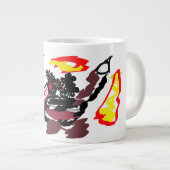 秋の野生のキツネ ジャンボコーヒーマグカップ (正面右)