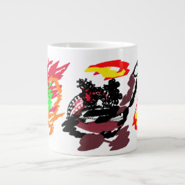 秋の野生のキツネ ジャンボコーヒーマグカップ
