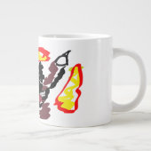 秋の野生のキツネ ジャンボコーヒーマグカップ (右)