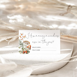 秋の野生のキノコ瓶の中にキャンディーの数 エンクロージャーカード