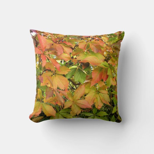 秋の野生のデマの葉 クッション (正面)