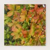 秋の野生のデマの葉 ジグソーパズル (横)