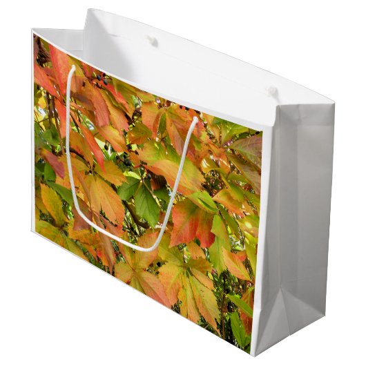 秋の野生のデマの葉 ラージペーパーバッグ (正面アングル)