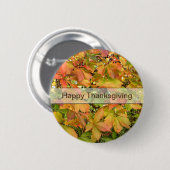 秋の野生のデマの葉 缶バッジ (正面&裏面)