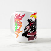 秋の野生の狐 コーヒーマグカップ (正面左)