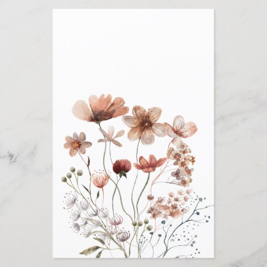 秋の野生の花の祈りの言葉ベビーのサイン (裏面)