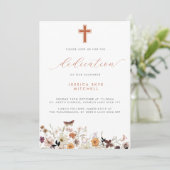 秋の野生の花クロス＆スクリプトベイビーディディケーション 招待状 (スタンド正面)