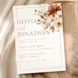 秋の野結婚花秋フローラ結婚ズボホ 招待状