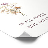 秋の野花与え感謝していのプリント ポスター (角)