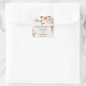 秋の野花結婚さん スクエアシール (バッグ)