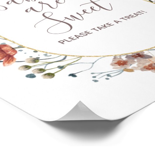 秋の野草のベビーは甘い ポスター (角)