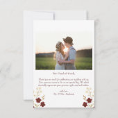 秋の野草坊結婚保さんの写真 サンキューカード (裏面)