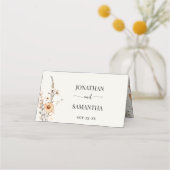 秋の野草坊結婚保のゲストネーム折り畳み プレイスカード (裏面)