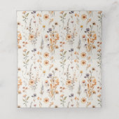 秋の野草坊結婚保のゲストネーム折り畳み プレイスカード (内部開封)