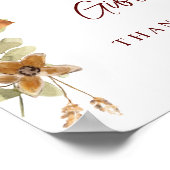 秋の野草木贈答用結婚ポスター ポスター (角)