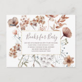 秋の野草本ベビー インビテーションポストカード (正面)