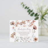 秋の野草本ベビー インビテーションポストカード (スタンド正面)