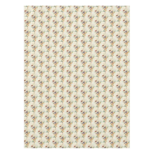 秋の野草模様 テーブルクロス (正面)