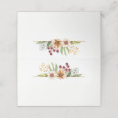 秋の野草水彩結婚のセージ プレイスカード (外部開封)