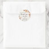 秋の野草穂結婚の甘い感謝 ラウンドシール (バッグ)