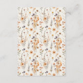 秋の野草結婚の詳細 エンクロージャーカード (裏面)