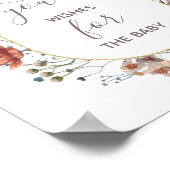 秋の野草花期のベビー ポスター (角)