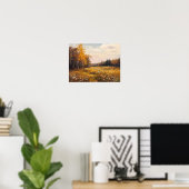 秋の野草野の風景絵を描ズヴィンタグ ポスター (ホームオフィス)