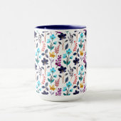 秋の野草青と紫の二色 マグカップ (中央)