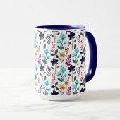 秋の野草青と紫の二色 マグカップ (正面右)