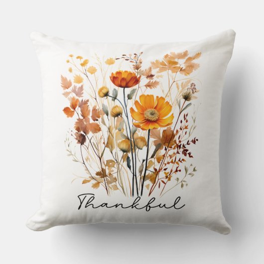 秋の野草 クッション (正面)