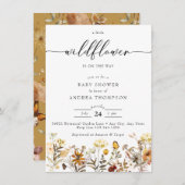 秋の野草 |フローラの赤ちゃん 招待状 (正面/裏面)