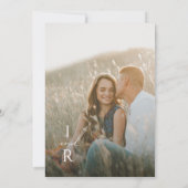 秋の野草 | Beige Monogramの写真結婚ズ 招待状 (裏面)