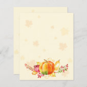 秋の野菜と果物サンクスギビング・レターヘッド (正面/裏面)