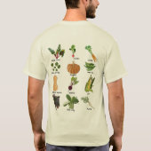 秋の野菜の種類秋野菜の収穫 Tシャツ (裏面)
