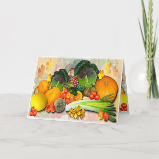 秋の野菜～カード 招待状 (正面)