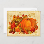 秋の野菜、果物や花、まだ生きている ポストカード (正面/裏面)