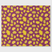 秋の金エレガントのフローラ継ぎ目のない感謝祭 ラッピングペーパー (フラット)