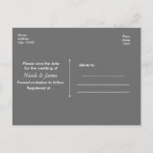 秋の金ゴールドの写真素朴を結婚保存 案内ポストカード (裏面)