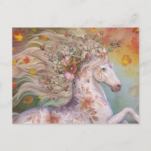 秋の金ゴールドはがき ポストカード (正面)