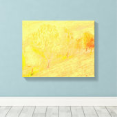 秋の金ゴールドキャンバス印刷 キャンバスプリント (インサイチュ (ウッドフロア))