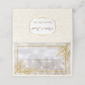 秋の金ゴールドクリ葉ットのテーブル番号 プレイスカード (外部開封)