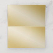 秋の金ゴールドクリ葉ットのテーブル番号 プレイスカード (内部開封)