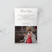 秋の金ゴールドクリ葉ント結婚ズ サンキューカード (内部)