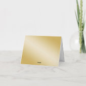 秋の金ゴールドクリ葉ント結婚ズ サンキューカード (裏面)