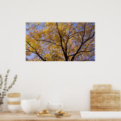 秋の金ゴールドゴールデン葉ズツリーポスター ポスター (キッチン)