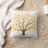 秋の金ゴールドツリーピロー クッション (ブランケット)