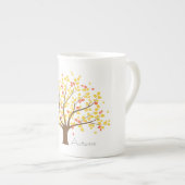 秋の金ゴールドツリー ボーンチャイナマグカップ (正面右)